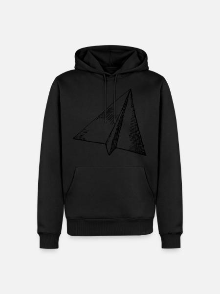 Paper planes - flying - Men’s Premium Organic Hoodie - black