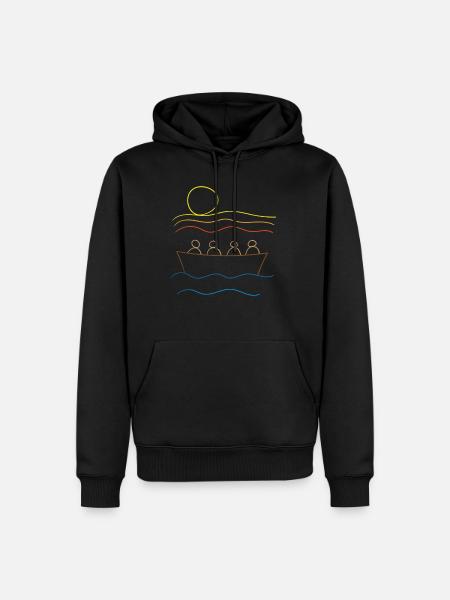 All in one boat - Men’s Premium Organic Hoodie - black