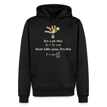 Physiker Spruch - Männer Premium Bio Hoodie - Schwarz - Vorne - Nico (187cm)
