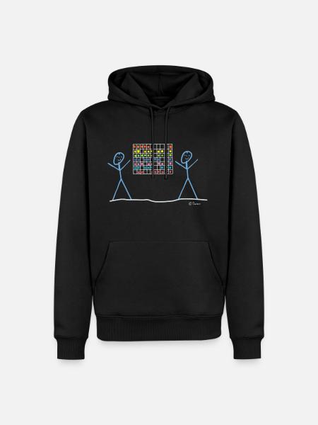 Projektmanagement Strichmännchen, Job Arbeit Scrum - Männer Premium Bio Hoodie - Schwarz