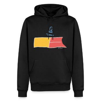 Figurine de saut en longueur, loisirs de club de sport - Sweat à capuche Premium bio Homme - noir - Devant - Nico (187cm)