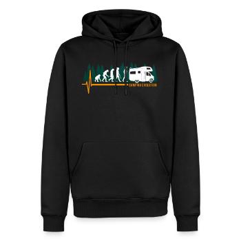 Evolution Camping Wohnmobil Lustig - Männer Premium Bio Hoodie - Schwarz - Vorne - Nico (187cm)