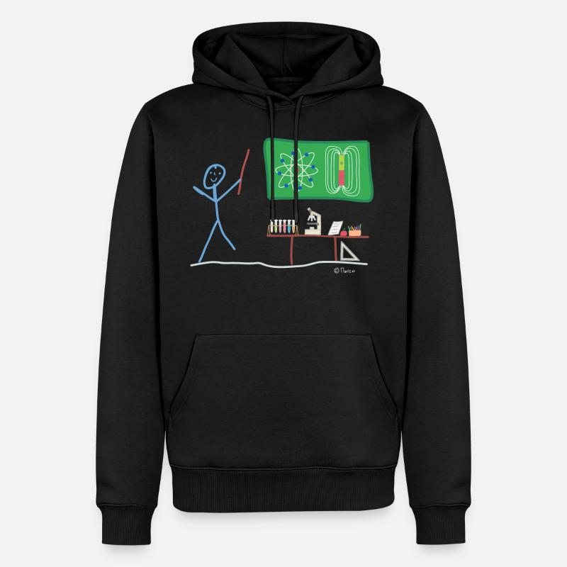 Science Stickman Chimie Physique - Sweat à capuche Premium bio Homme - noir