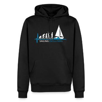 Sailing Evolution Sailboat Sailing - Men’s Premium Organic Hoodie - black - Front - Nico (187cm)