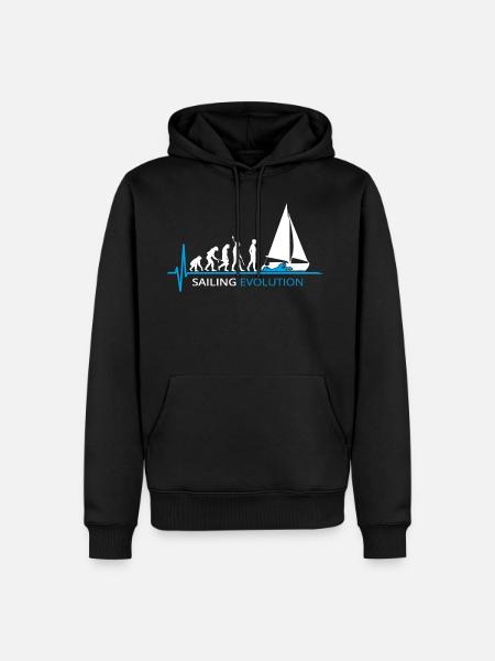 Sailing Evolution Sailboat Sailing - Men’s Premium Organic Hoodie - black