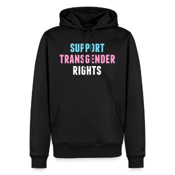 Support Transgender Rights - Men’s Premium Organic Hoodie - black - Front - Nico (187cm)