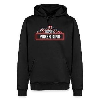 Poker King | Chemise couple - Sweat à capuche Premium bio Homme - noir - Devant - Nico (187cm)