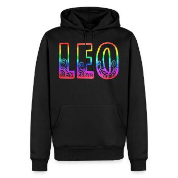 leo rs regenbogen - Männer Premium Bio Hoodie - Schwarz - Vorne - Nico (187cm)