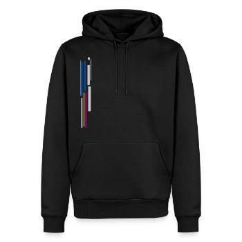 Style stripes - vertical lines - Men’s Premium Organic Hoodie - black - Front - Nico (187cm)