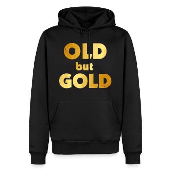 Old but Gold - Sweat à capuche Premium bio Homme - noir - Devant - Nico (187cm)