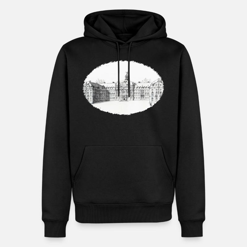 Château de Munster - Sweat à capuche Premium bio Homme - noir
