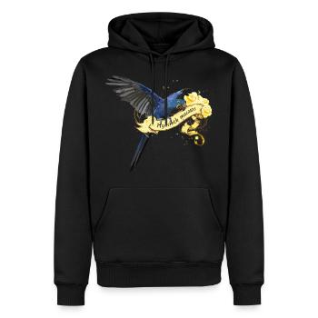 Hyazinthenaras - Männer Premium Bio Hoodie - Schwarz - Vorne - Nico (187cm)