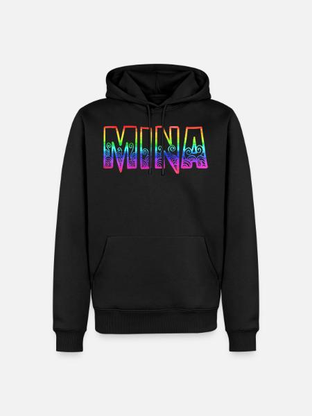 mina rs rainbow - Men’s Premium Organic Hoodie - black