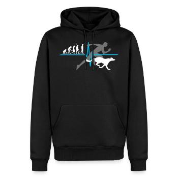 Canicross développement chien Agility Sports de chiens de train - Sweat à capuche Premium bio Homme - noir - Devant - Nico (187cm)