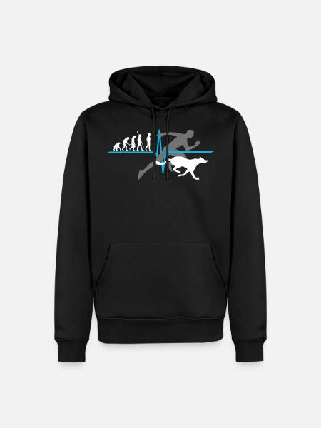 Canicross Entwicklung Hund Agility Zughundesport - Männer Premium Bio Hoodie - Schwarz