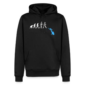 Evolution Freediving Free Diving Plongée Freedive - Sweat à capuche Premium bio Homme - noir - Devant - Nico (187cm)