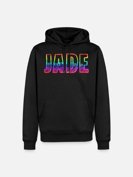 jade rs rainbow - Men’s Premium Organic Hoodie - black