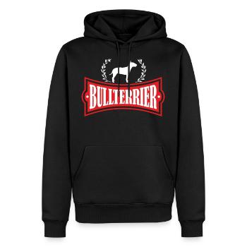 Bullterrier Race de chien - Sweat à capuche Premium bio Homme - noir - Devant - Nico (187cm)