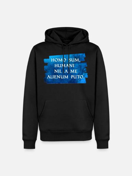 Jeg er menneske, og intet er fremmed for mig - Herre Premium økologisk hoodie - sort