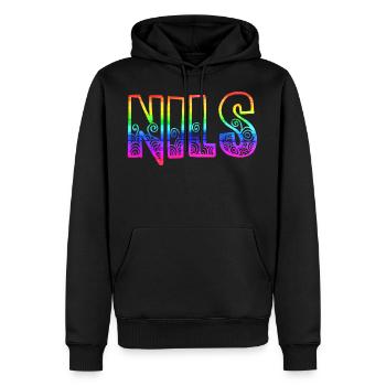 nils rs rainbow - Men’s Premium Organic Hoodie - black - Front - Nico (187cm)