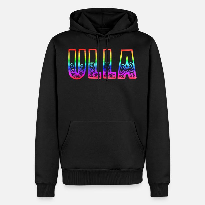 ulla rs arc-en-ciel - Sweat à capuche Premium bio Homme - noir