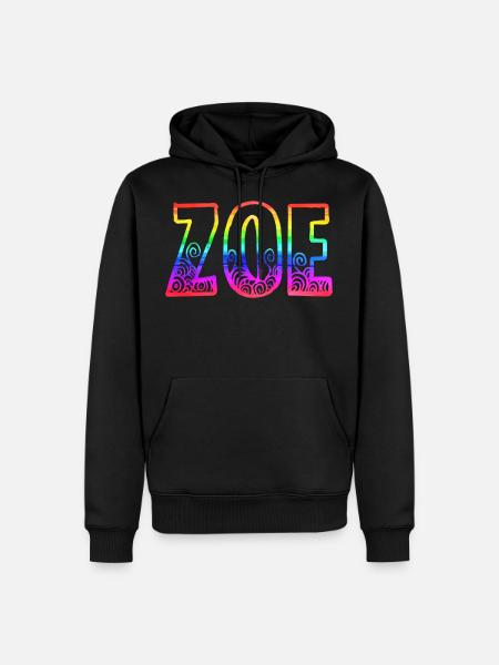 zoe rs rainbow - Men’s Premium Organic Hoodie - black