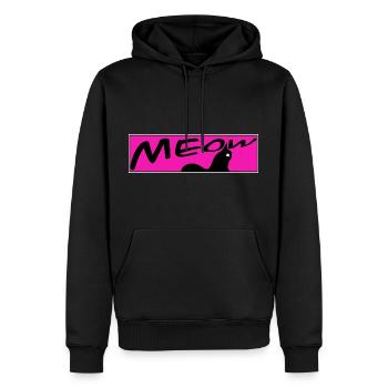 süße Katze MEOW Katzen Kater Miezekatze - Männer Premium Bio Hoodie - Schwarz - Vorne - Nico (187cm)