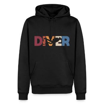 Taucher Apnoe tauchen Scuba Diving Dive Tauchmaske - Männer Premium Bio Hoodie - Schwarz - Vorne - Nico (187cm)