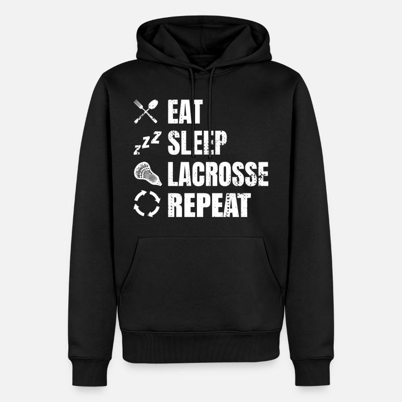 Routine du joueur de crosse - Sweat à capuche Premium bio Homme - noir