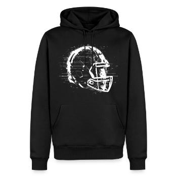 American Football Helm - Männer Premium Bio Hoodie - Schwarz - Vorne - Nico (187cm)