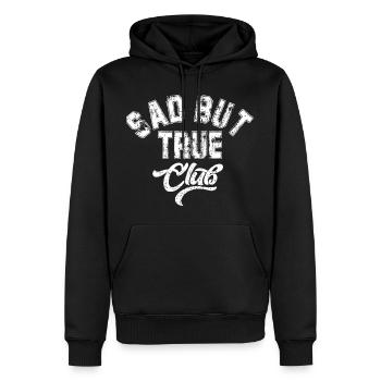 Sad But True Club Grunge Athletic Sport Graphique - Sweat à capuche Premium bio Homme - noir - Devant - Nico (187cm)