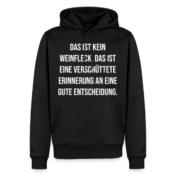 Verschüttete Erinnerung: Gute Entscheidung - Männer Premium Bio Hoodie - Schwarz - Vorne - Nico (187cm)