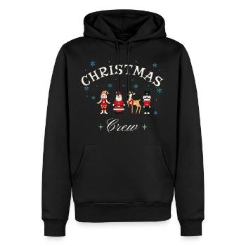 Rentier Geschenkidee für festliche Stimmung - Männer Premium Bio Hoodie - Schwarz - Vorne - Nico (187cm)