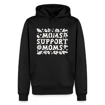 Citations du groupe de mamans qui soutiennent les mamans - Sweat à capuche Premium bio Homme - noir - Devant - Nico (187cm)