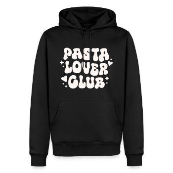 Club des amateurs de pâtes - Sweat à capuche Premium bio Homme - noir - Devant - Nico (187cm)