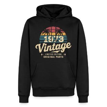 Génial depuis 1973 cadeau anniversaire 1973 - Sweat à capuche Premium bio Homme - noir - Devant - Nico (187cm)