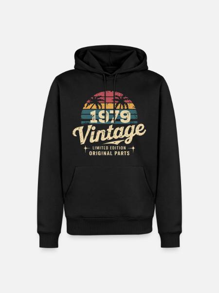 Awesome Since 1979 1979 Birthday Gift - Men’s Premium Organic Hoodie - black