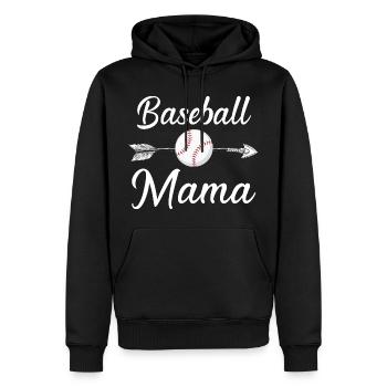 Maman de baseball Maman mignonne Amoureuse de baseball - Sweat à capuche Premium bio Homme - noir - Devant - Nico (187cm)