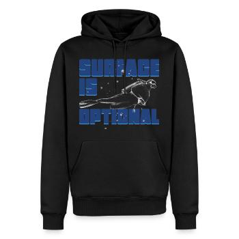 Plongeurs Plongée sous-marine Plongée - Sweat à capuche Premium bio Homme - noir - Devant - Nico (187cm)