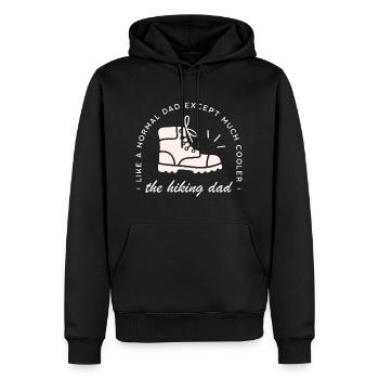 Wanderer-Vater, lustiger Wandervater, - Männer Premium Bio Hoodie - Schwarz - Vorne - Nico (187cm)