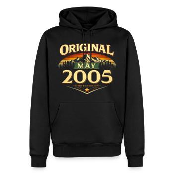 21st Birthday Gift Original May 2005 - Men’s Premium Organic Hoodie - black - Front - Nico (187cm)