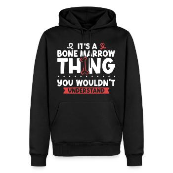 Aplastische Anämie - Knochenmark Ding - Männer Premium Bio Hoodie - Schwarz - Vorne - Nico (187cm)