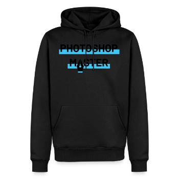 Maître Photoshop - Sweat à capuche Premium bio Homme - noir - Devant - Nico (187cm)