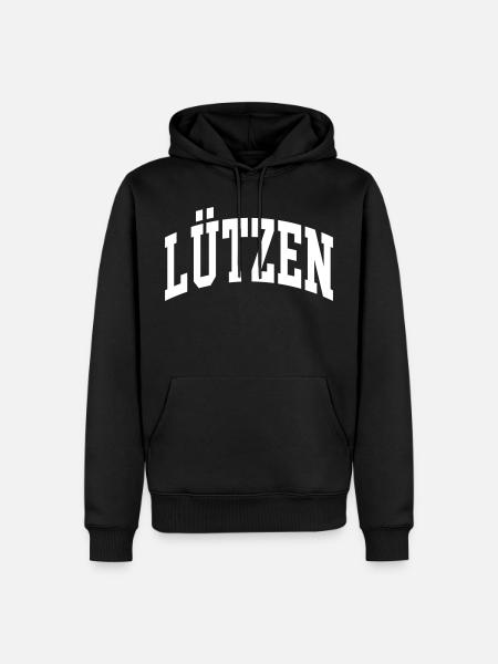 Lützen - Männer Premium Bio Hoodie - Schwarz