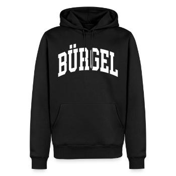 Bürgel - Sweat à capuche Premium bio Homme - noir - Devant - Nico (187cm)