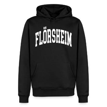 Flörsheim - Sweat à capuche Premium bio Homme - noir - Devant - Nico (187cm)