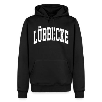 Lübbecke - Sweat à capuche Premium bio Homme - noir - Devant - Nico (187cm)