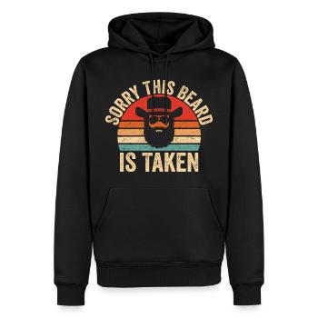 Sorry This Beard is Taken - Funny Valentines Day - Men’s Premium Organic Hoodie - black - Front - Nico (187cm)