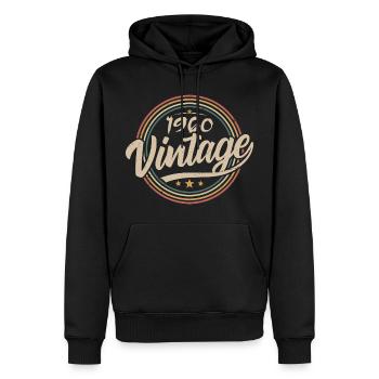 1960er Jahre Vintage 1960er Jahre Geburtstagsgeschenk - Retro Stil 1960er Jahre - Männer Premium Bio Hoodie - Schwarz - Vorne - Nico (187cm)
