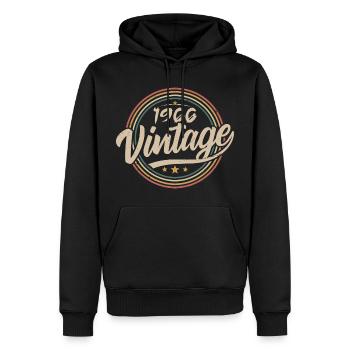 1966 Vintage 1966 Geburtstagsgeschenk - Retro Stil 1966 - Männer Premium Bio Hoodie - Schwarz - Vorne - Nico (187cm)